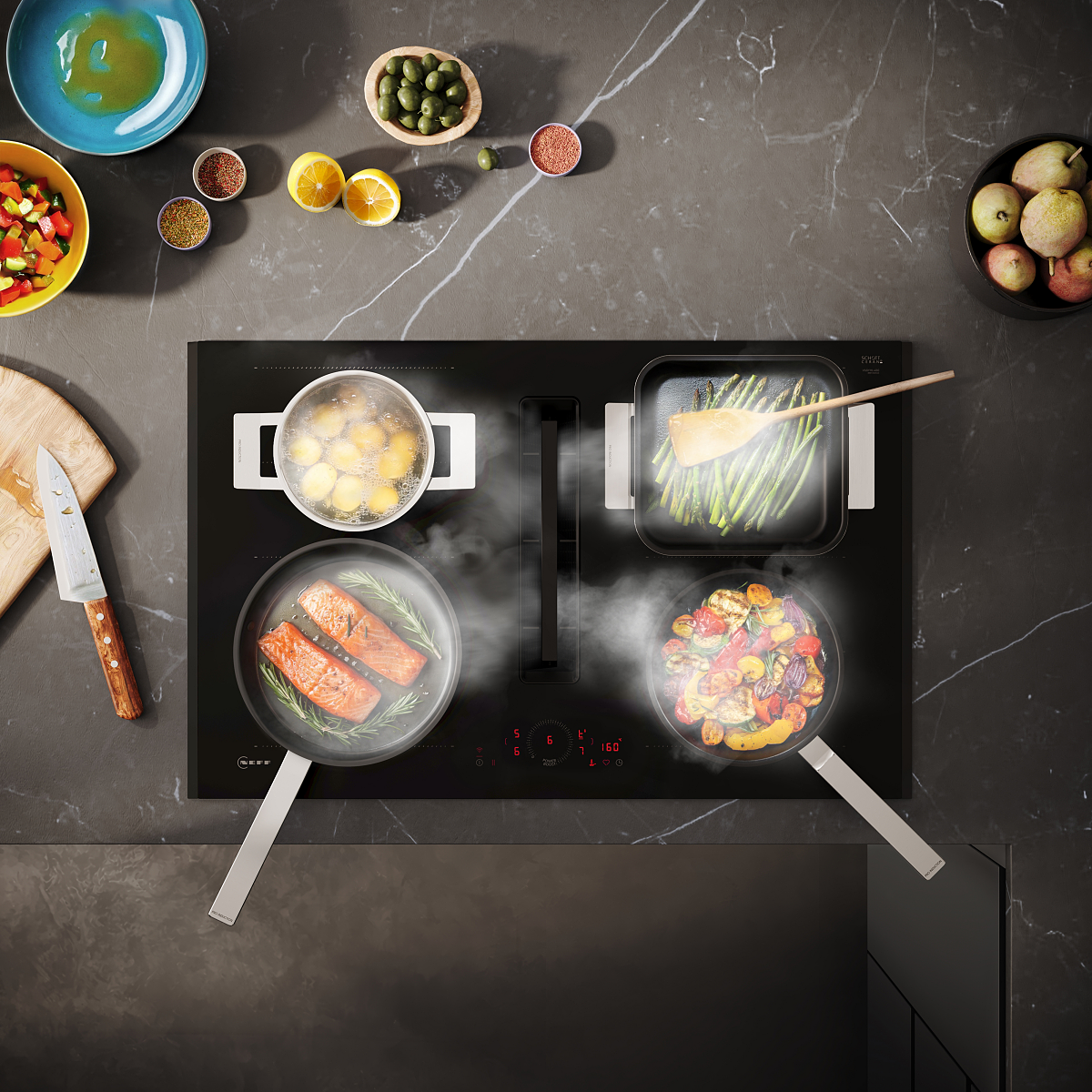 NEFF präsentiert neue Kochfelder in Mattschwarz