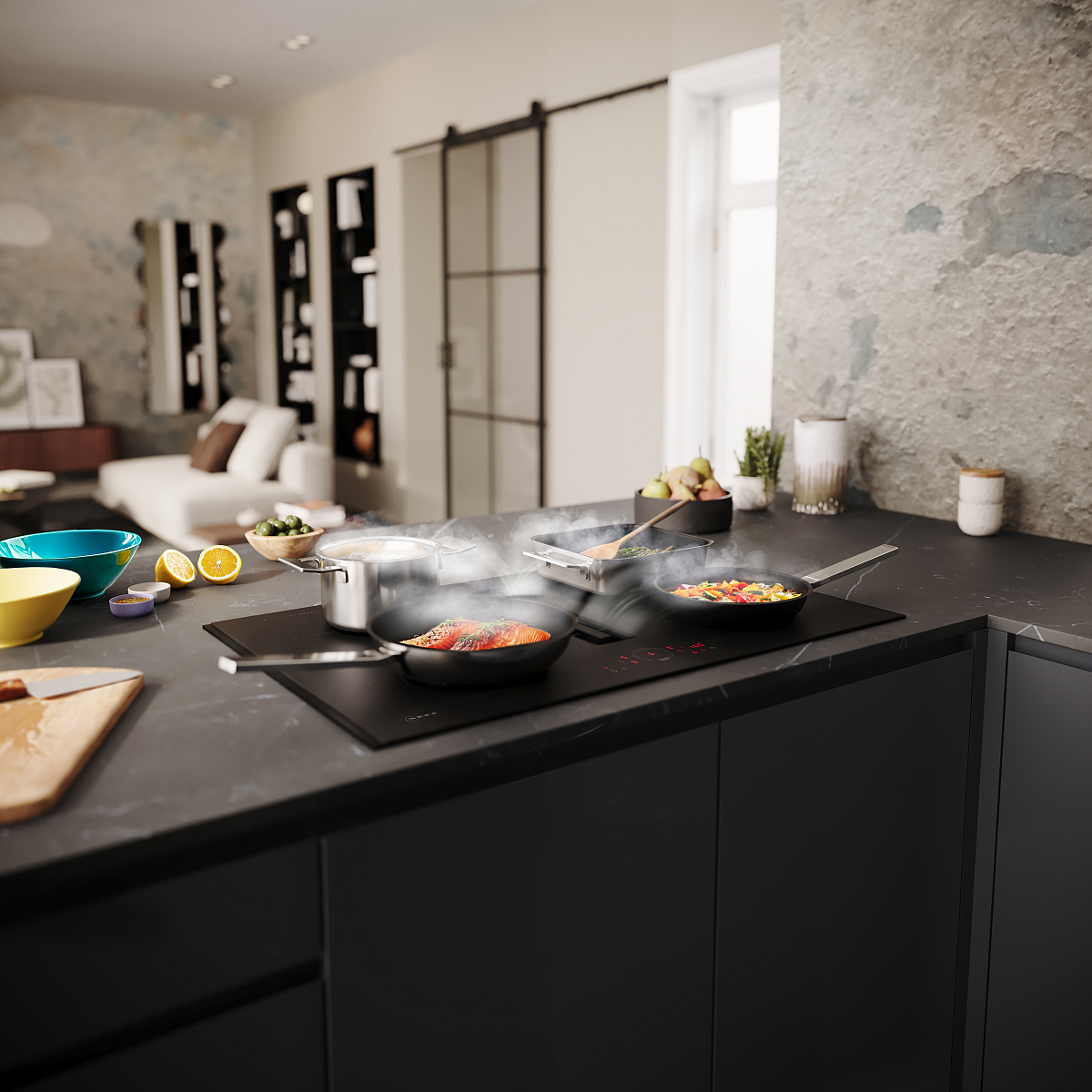 NEFF präsentiert neue Kochfelder in Mattschwarz