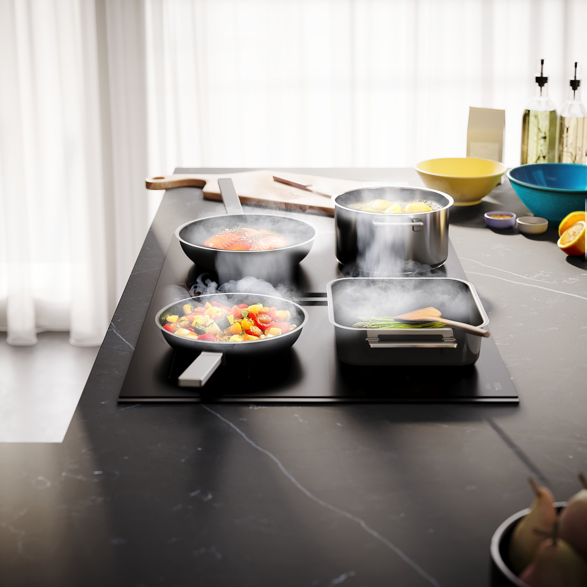 NEFF präsentiert neue Kochfelder in Mattschwarz