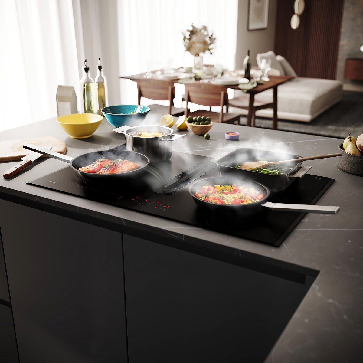NEFF präsentiert neue Kochfelder in Mattschwarz
